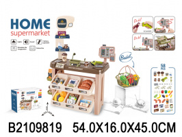 СУПЕРМАРКЕТ С КАССОЙ НА БАТ.,СВЕТ,ЗВУК,ПРОДУКТЫ 58 ПРЕДМ.,КОР. 54*16*45СМ купить оптом и в розницу СУПЕРМАРКЕТ С КАССОЙ НА БАТ.,СВЕТ,ЗВУК,ПРОДУКТЫ 58 ПРЕДМ.,КОР. 54*16*45СМ купить оптом и в розницу на базе игрушек